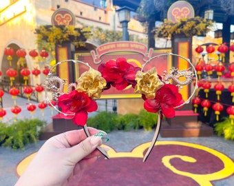 Mushu Inspired Ears | Mulan | Mouse Ears | Wire Flower Ears