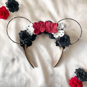 Cruella de Vil Inspired Ears | 101 Dalmatians | Mouse Ears | Wire Flower Ears