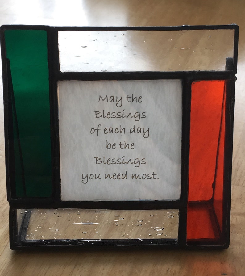 Irish Blessing Gift on Stained Glass Suncatcher May the Etsy