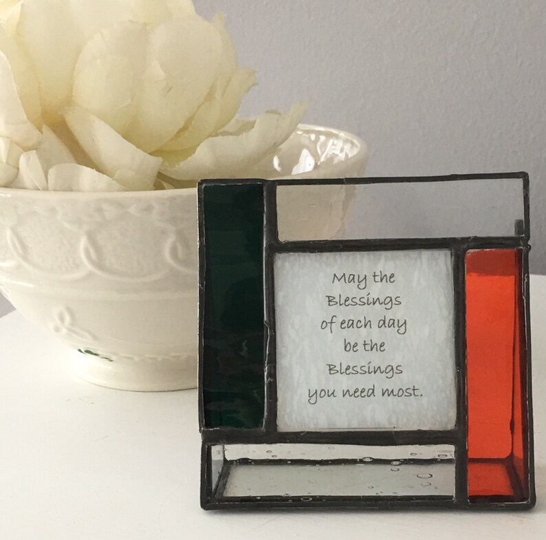 Irish Blessing Gift on Stained Glass Suncatcher May the Etsy