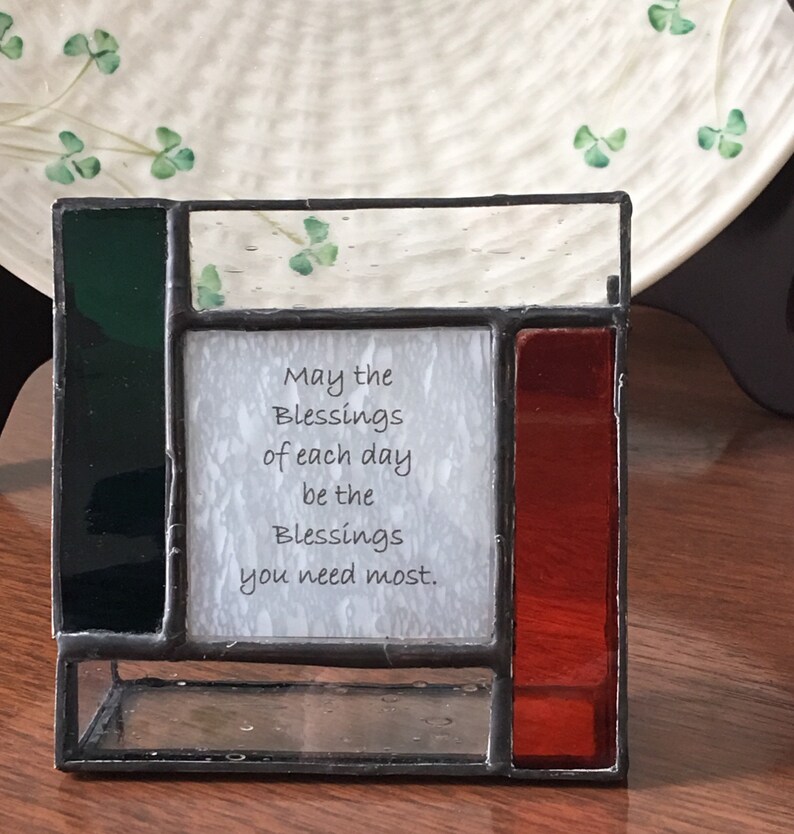 Irish blessing gift on stained glass suncatcher may the Etsy
