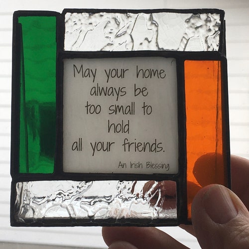 Irish Blessing as a Friend Gift for Peace in Stained Glass Etsy