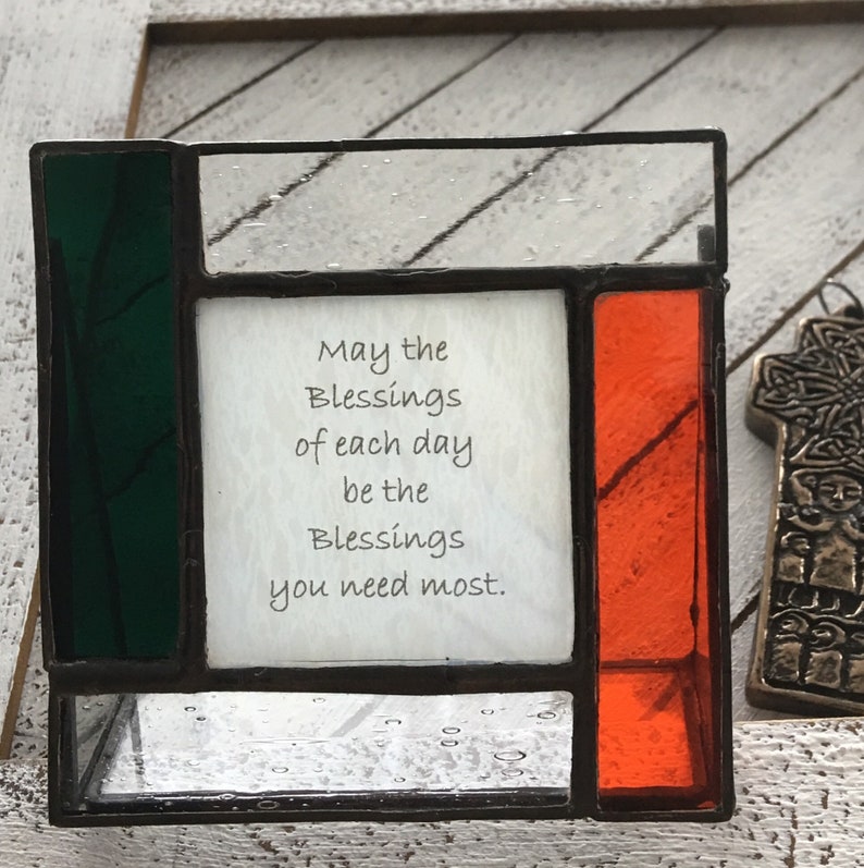 Irish Blessing Gift on Stained Glass Suncatcher May the Etsy