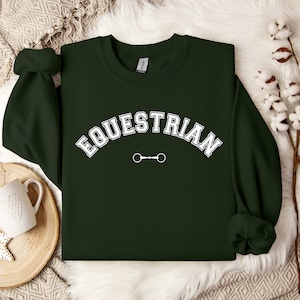 White Equestrian Collegiate Sweatshirt