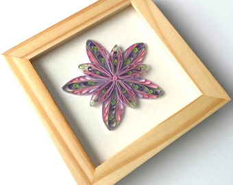 Quilling Flowers Wall Art For Sale - Framed Handmade Unique Paper Quilling Art Gift - Wall Art Decor - Good Gift For Your Beloved One