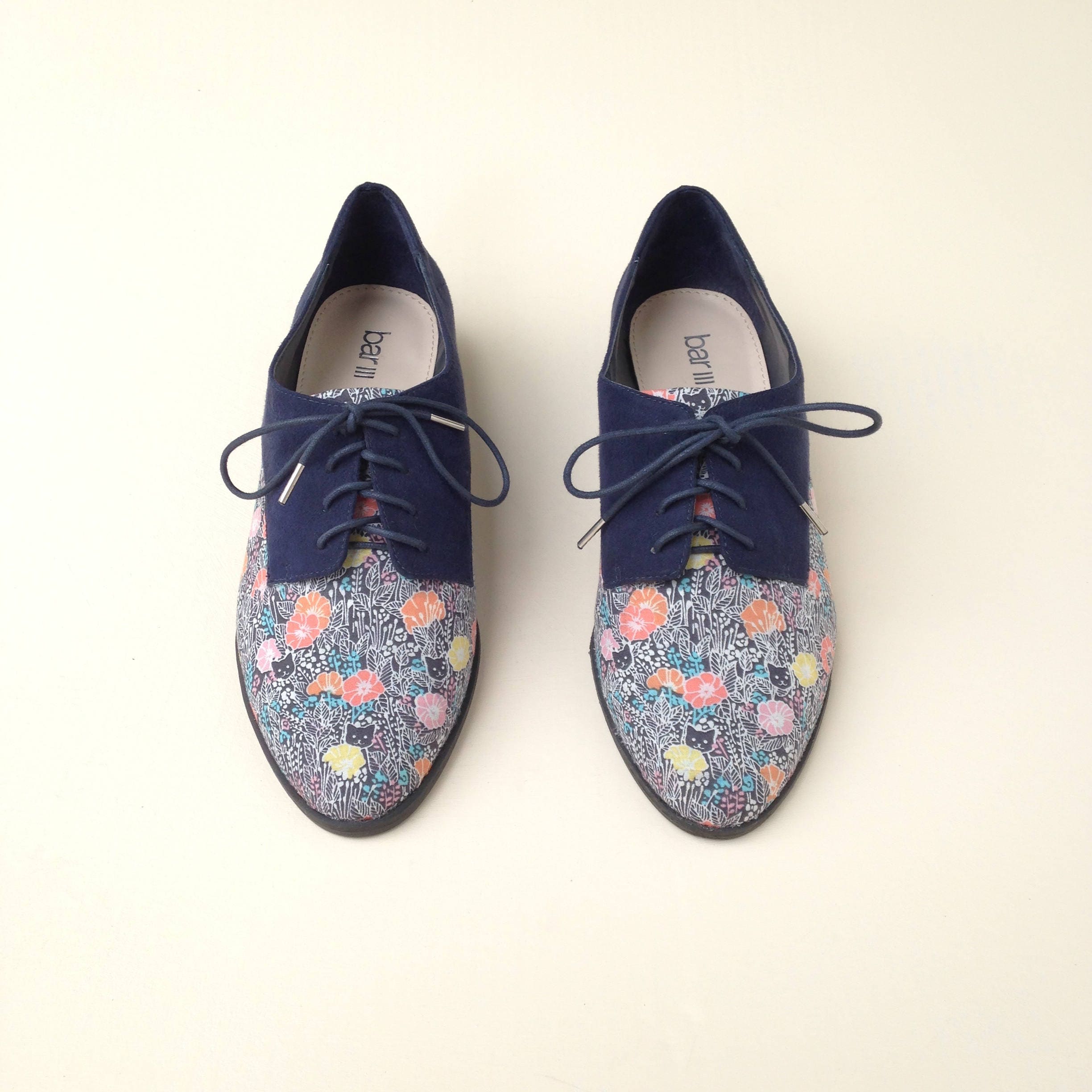 Women's Oxford Shoes Size 7 Floral Oxford Shoes Cat | Etsy