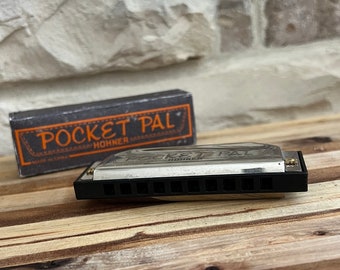 Pocket Pal Harmonica by Hohner ~ In like new Condition ~ Comes with box ~ Vintage Harmonica ~ Vintage music Instrument ~ Best Gift