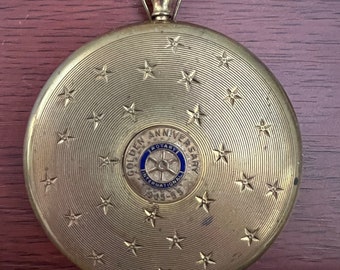 Vintage Rotary International Golden Anniversary Compact Mirror
