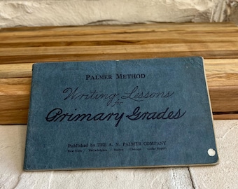 Vintage Palmer Method Penmanship Book | Writing Lessons for Primary Grades | Early 1900s Handwriting Workbook | Antique School Ephemera