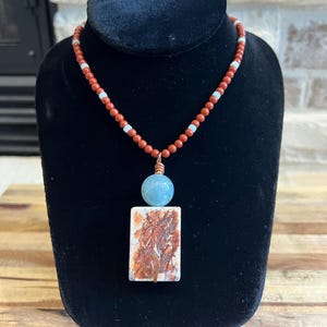 Boho Beaded Necklace ~ Boho hippie style handcrafted necklace
