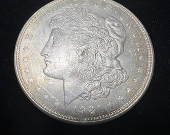 1921 Morgan Silver Dollar: Vintage Liberty Head U.S. Coin