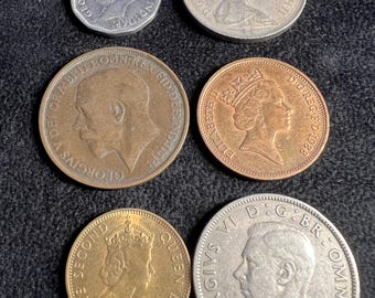 Vintage British Commonwealth Coin Collection: 1912-1970s World Coins