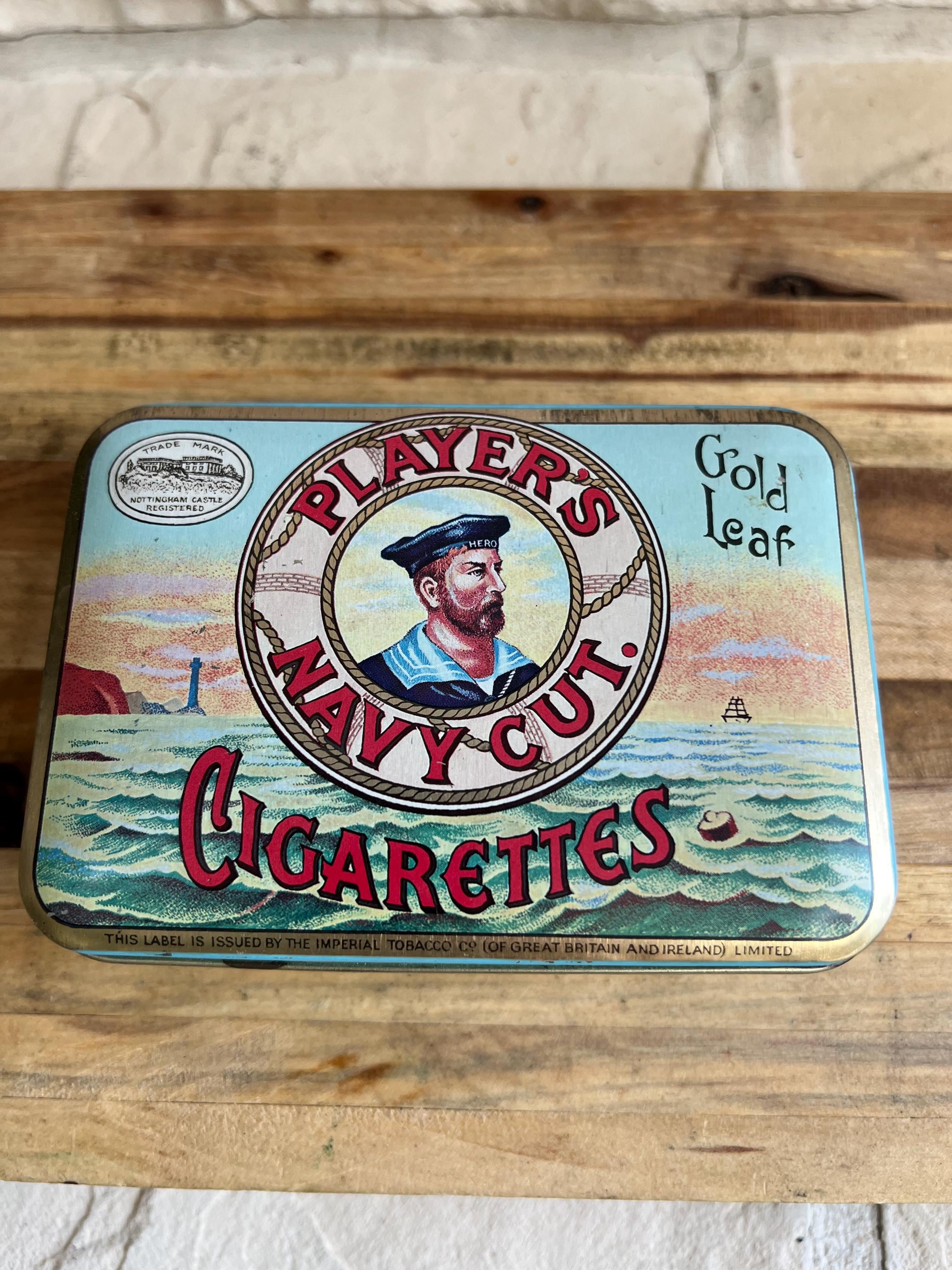 Vintage Player's Navy Cut Cigarettes Tin Set - Retro Tobacco Tins
