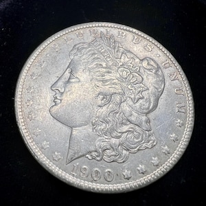 1900 Morgan Silver Dollar - Antique U.S. Coin - Collectible American Silver Dollar - Circulated Coin from 1900 ~ Very Fine to Extremely Fine