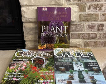 Vintage Gardening Bundle: Plant Propagation Book & English Garden Magazines