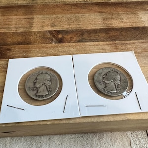Vintage quarters ~ 1939 United States Quarter and 1941 Quarter ~ For Collectors