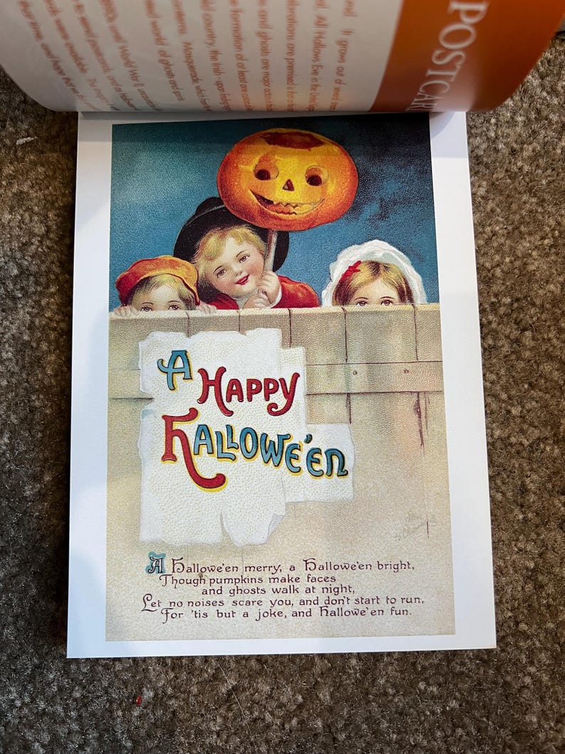 Halloween Postcard Book Oversized Postcards by Ellen Clapsaddle Etsy
