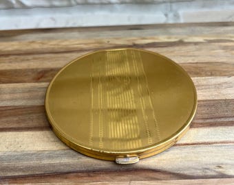 Revlon Textured Gold Turn-vintage Ladies Powder Compact-1pi