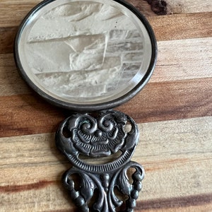 Vintage Silver Plated Hans Jensen Hand Mirror 4 1/2&quot; Length 63.4 Gram Weight