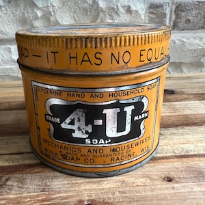 Vintage 4-U Soap Tin: Wink Soap Co. Advertising