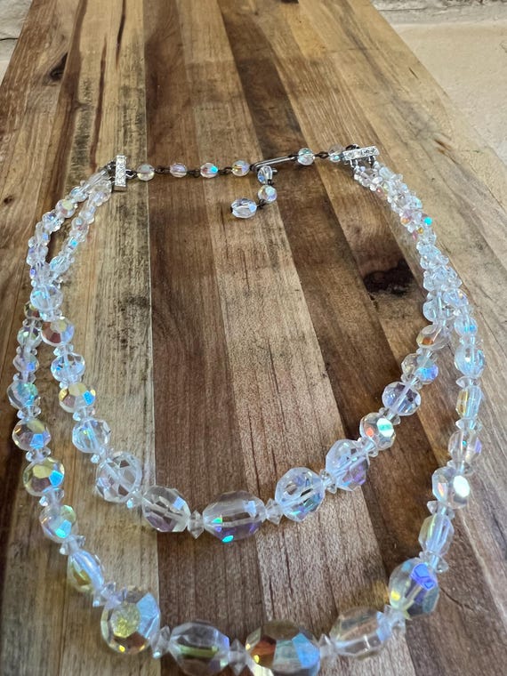 Orecchini A Clip Vintage Art Déco Con Cristalli Aurora - Foto 5