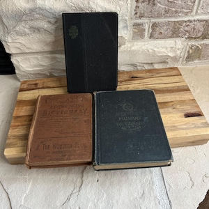 Antique Dictionary Set: Chicago Tribune 1886, Webster&#39;s 1892 & 1939