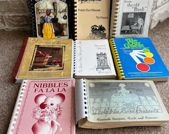 Vintage Community Cookbook Lot: Junior League, Church, Regional Recipes