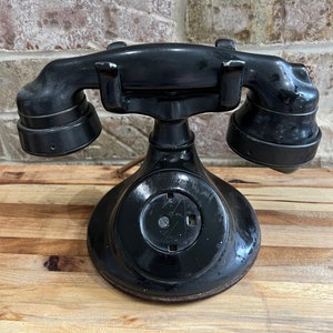 Antique Western Electric E1 non dial desk phone with no cloth wire