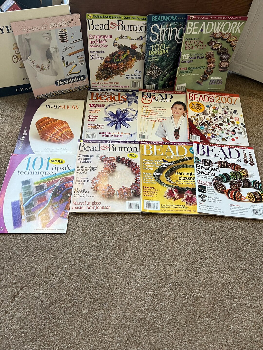 Lot of Vintage Beading and Jewelry Magazines - Bead & Button, Beadwork ...