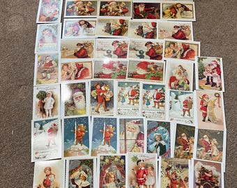 Vintage Christmas & Thanksgiving Postcards: 50 Illustrated Designs