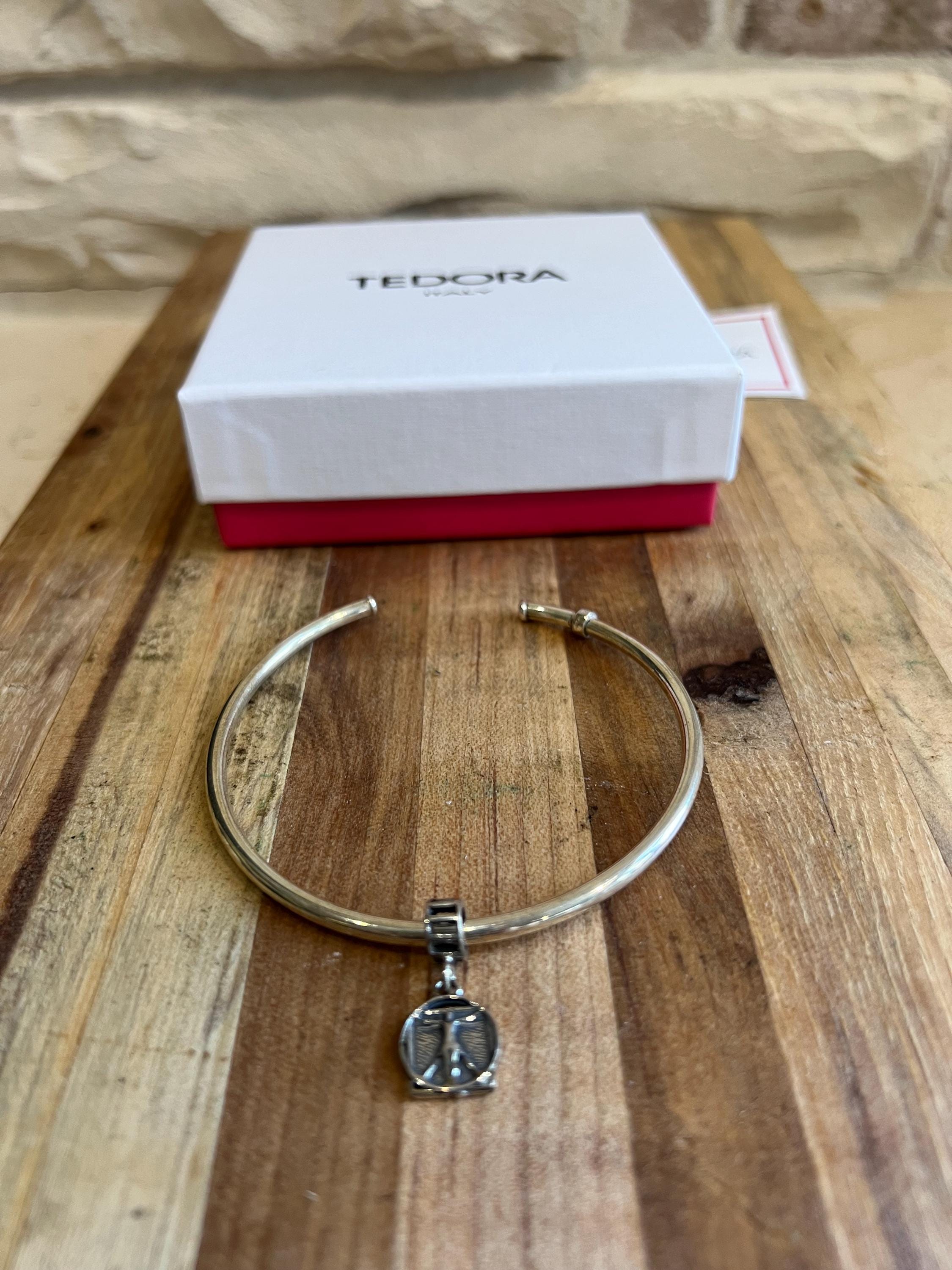 Tedora Italy Silver Charm Bracelet ~ Leonardo Da Vinci Charm - Etsy