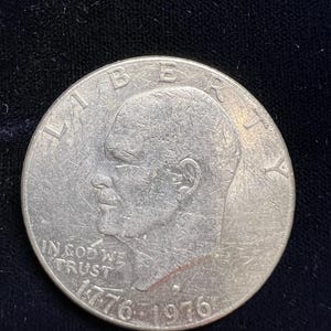 1776-1976-D Eisenhower Liberty Bell Moon One Dollar US Bicentennial Coin  Fair Condition ~ For Collectors