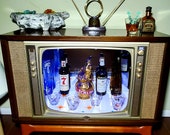 Mid Century 1960 39 s Hoffman TV Bar with Bluetooth and remote control LED lights
