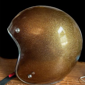 Vintage 1970’s Copper Metalflake Motorcycle/Snowmobile Helmet Size L