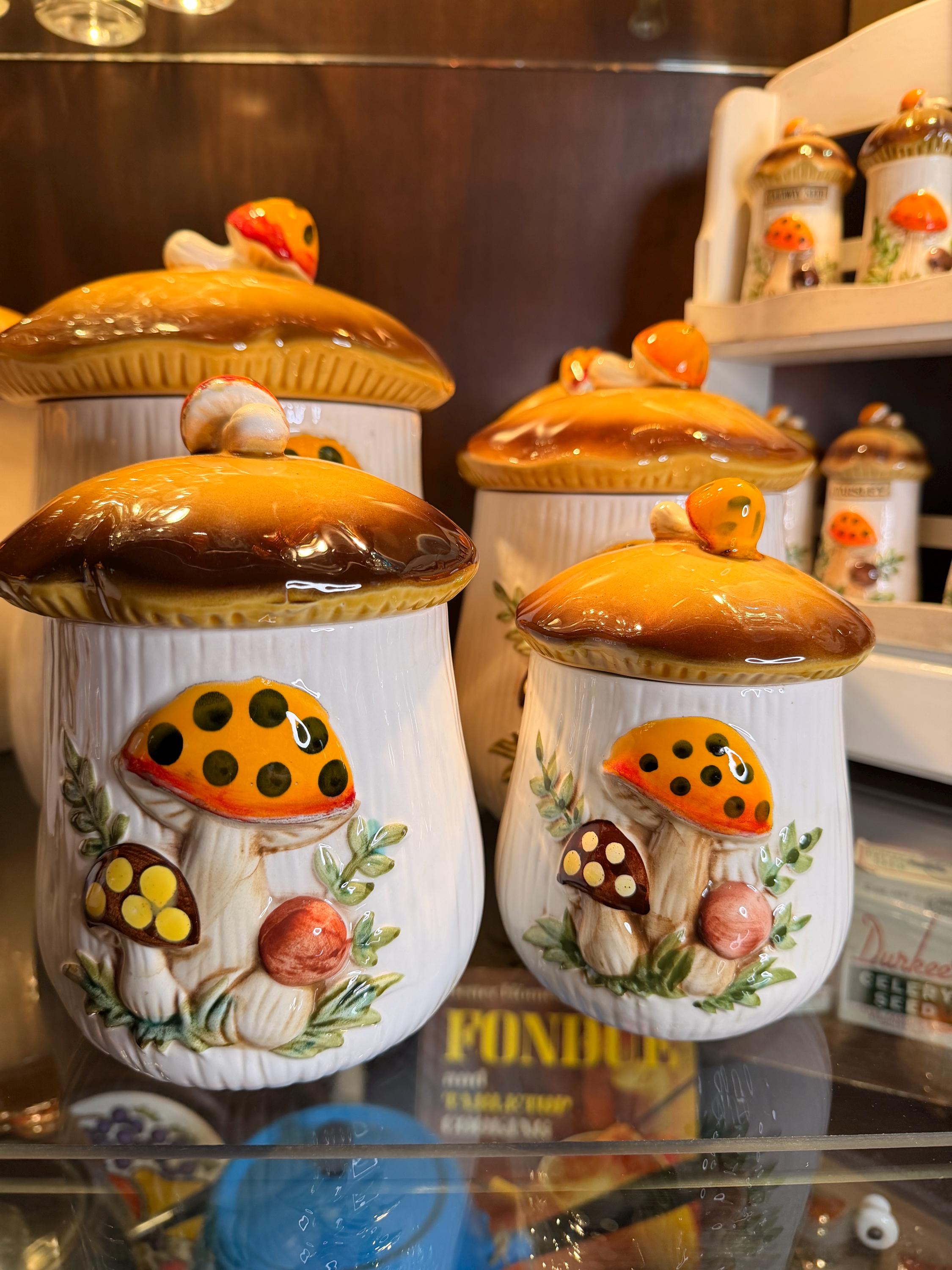 シアーズマッシュルームキャニスターセット Sears Mushroom Set - Etsy