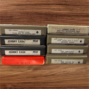 Fitas vintage de 8 faixas Johnny Cash coleção ou individual, 8 faixas