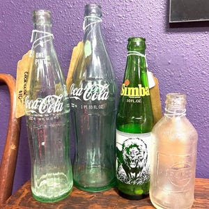 Vintage Bottles- Coca-Cola, Simba & Pepsi