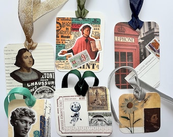 Etiquetas de regalo de lujo con temática geométrica (paquete de 6)