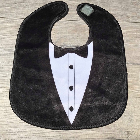 tuxedo baby bib