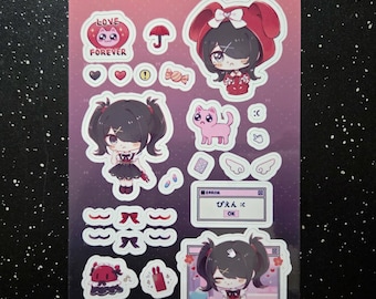 Ame-chan (Needy Streamer Overload) 4" x 6" Sticker Sheet