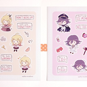 Danganronpa V3 4&quot; x 6&quot; Sticker Sheets