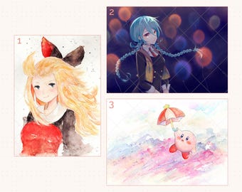 Video Game Mini Art Prints | 5" x 7" | Satin Light Cardstock