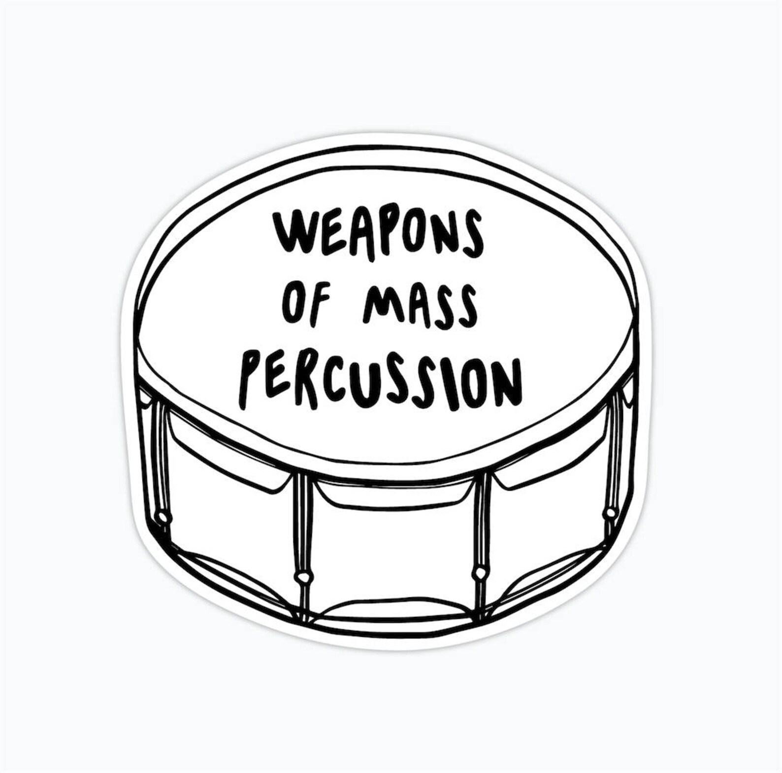 Weapons of Mass Percussion Vinyl Sticker. Laptop Sticker. Etsy