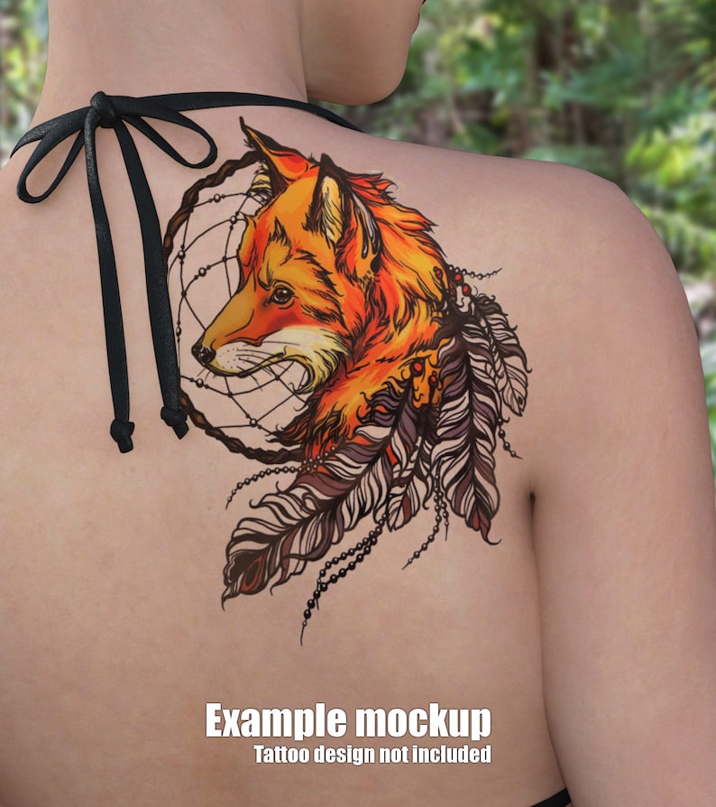 Temporary tattoo mockup shoulder photoshop template. | Etsy