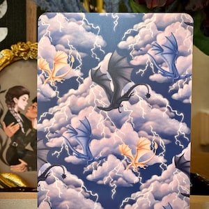 Empyrean Dragons Kindle Backer - Fourth Wing Fan, Xaden Violet Andarna Tairn and Sgyael Book Lover Gift, FW Fandom