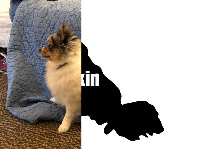 laptop Gift! Custom decal YOUR DOG PET Traced photo of your own dog customised with name decal sticker for your car bumper sticker