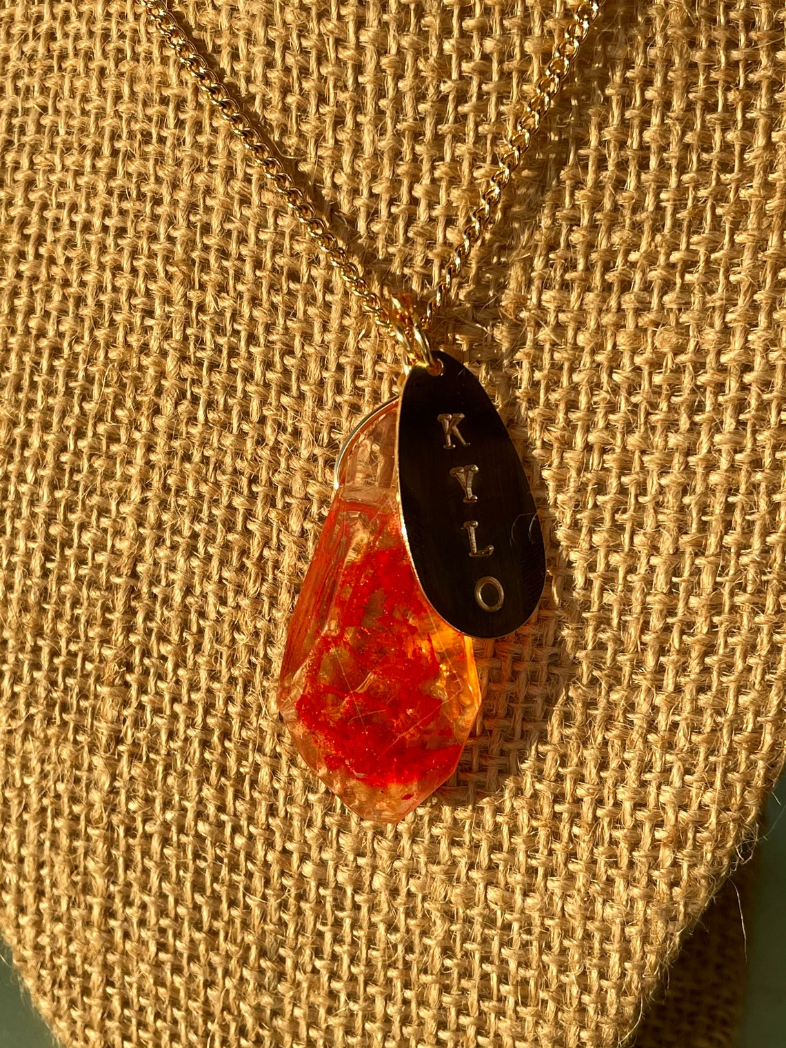 Kylo Rens cracked Kyber Crystal Necklace Red crystal Star Etsy