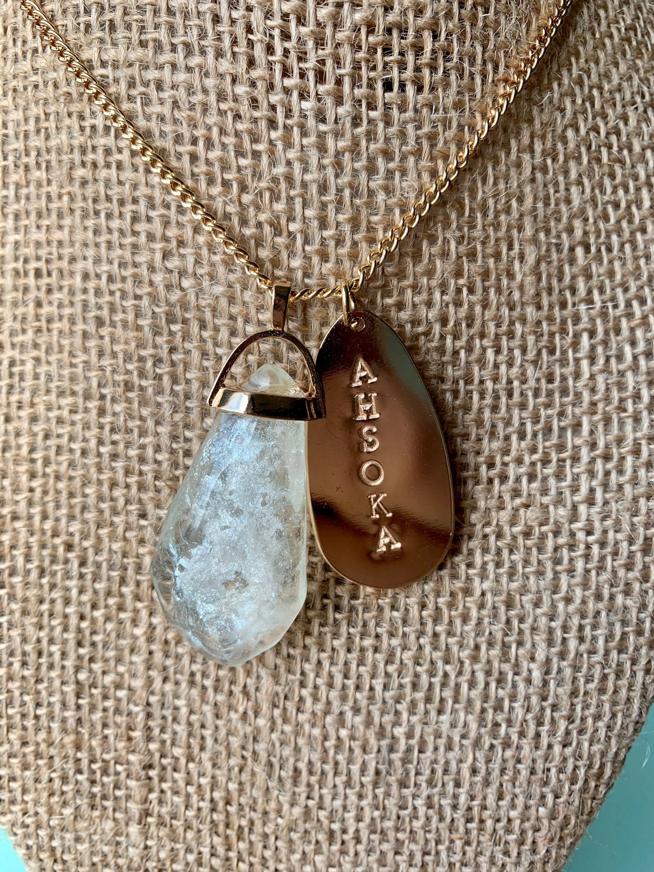 Ahsoka Tano's Kyber Crystal Necklace White crystal Star Etsy