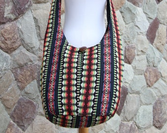 Unique Colorful Womens Hippie Crossbody Bag Tribal Hobo Bag Tribal Cross body bag Cute Vegan Bag Native inspired Shoulder bag