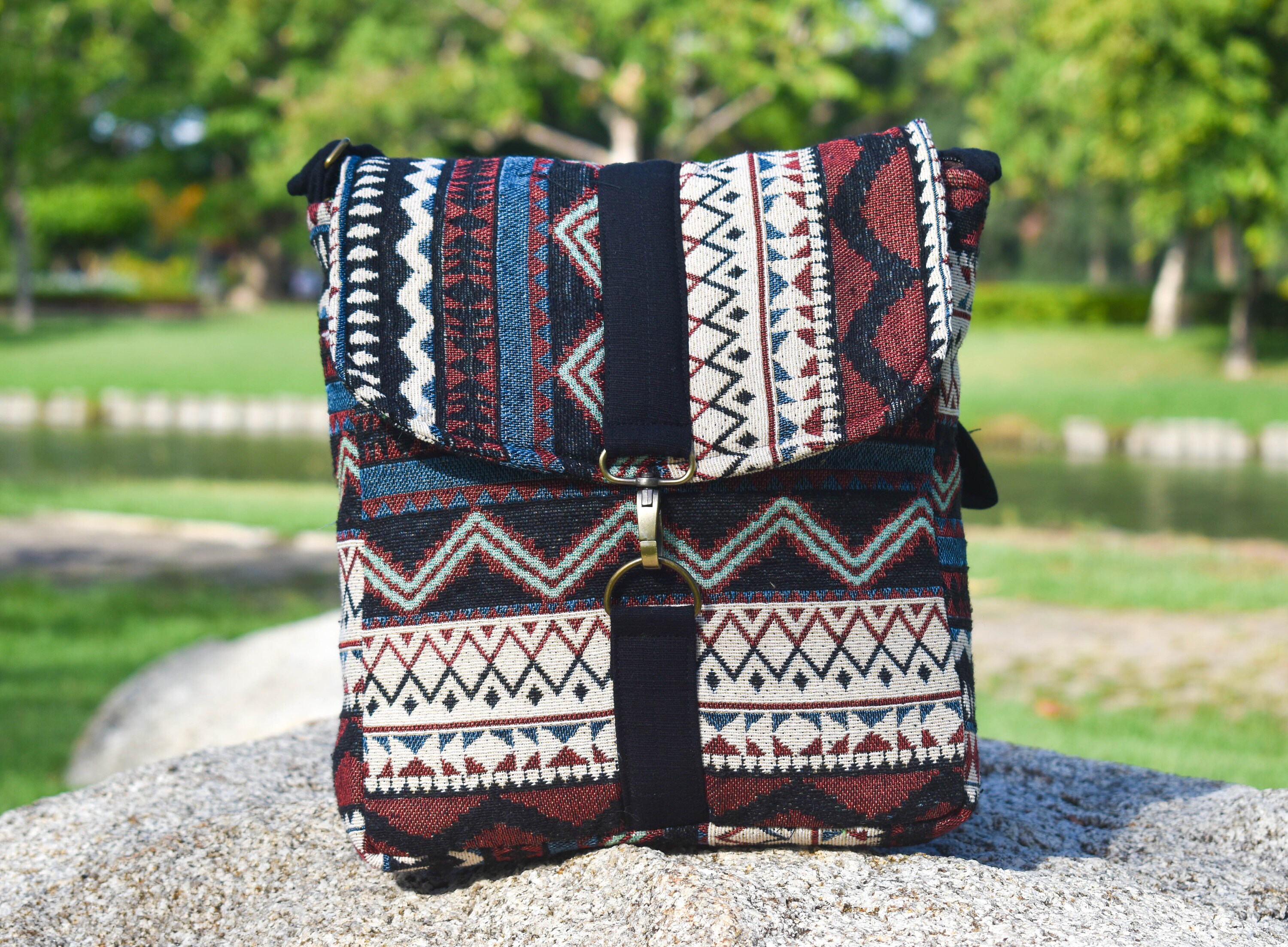 Hippie Bag Messenger Bag Men Geometric Bag Aztec Bag Etsy